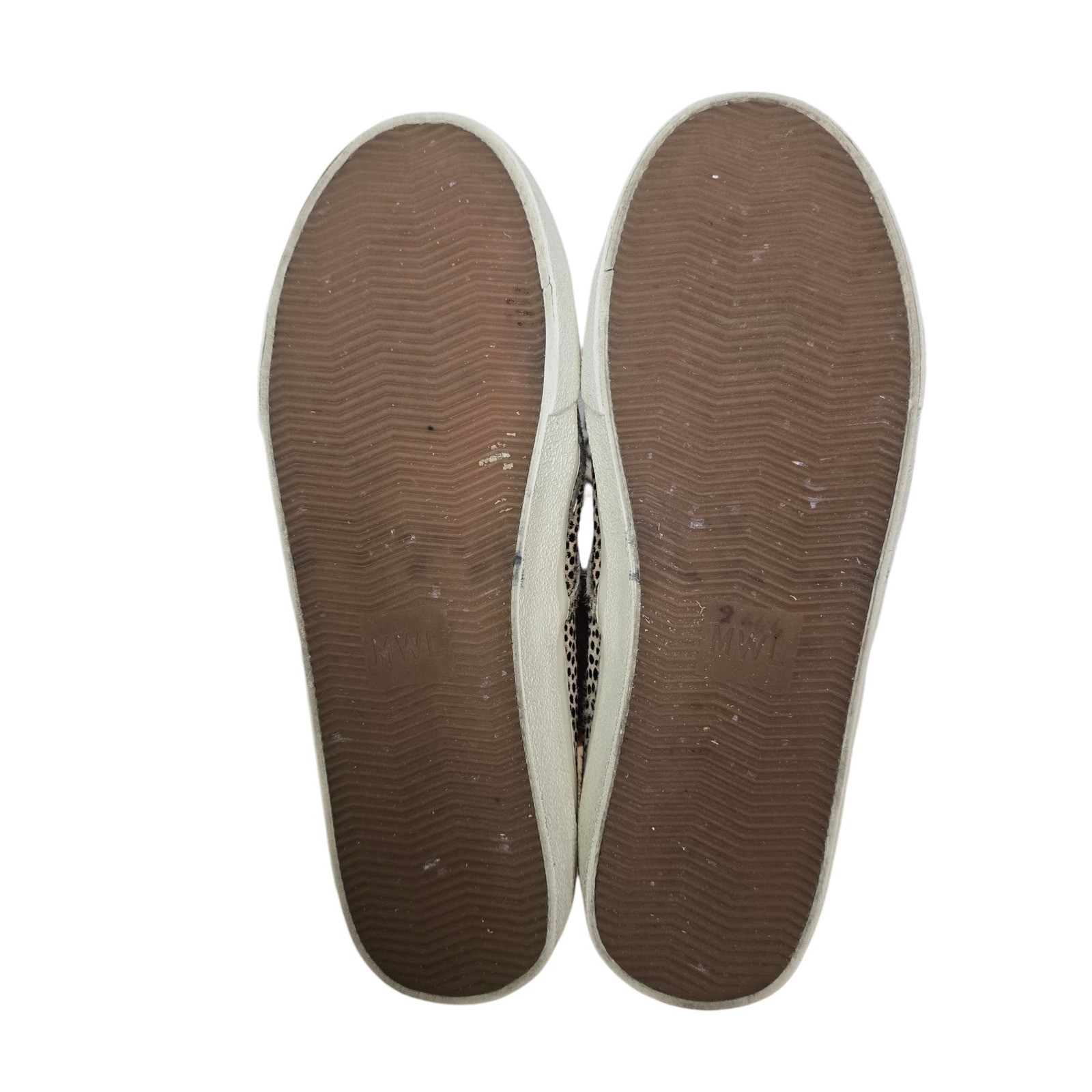 Madewell Sidewalk Slip-On Sneakers Spotted Calf Hair Black White Womens 8.5