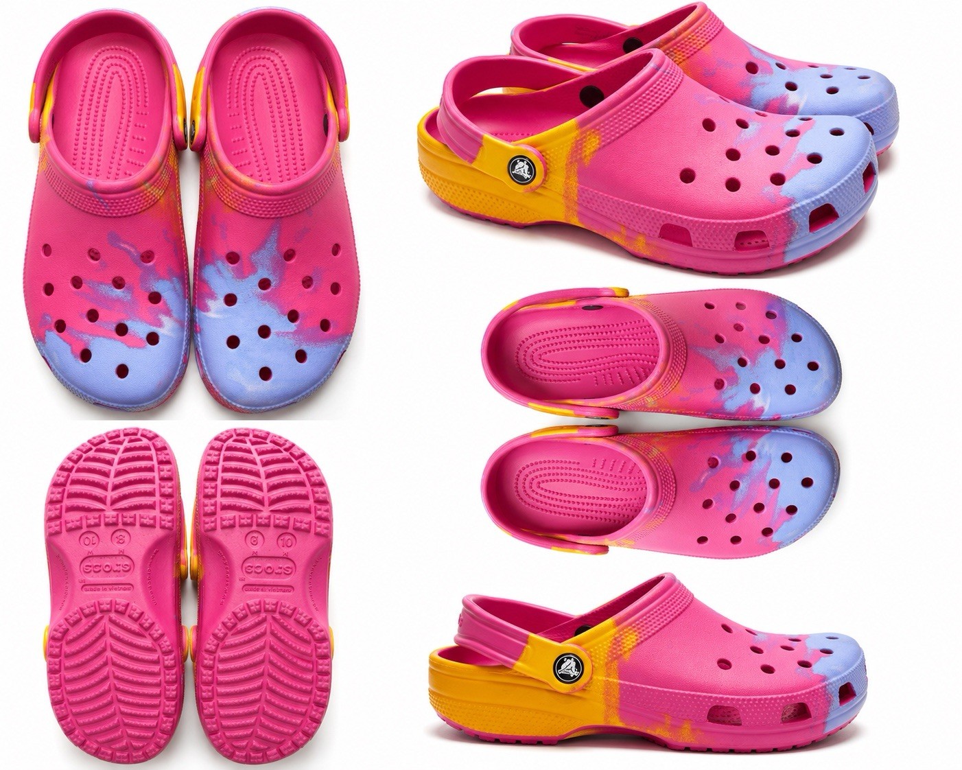 Crocs Classic Adult Clog Juice Multi Ombre Shoes Women’s Size 10/ Men’s Size 8