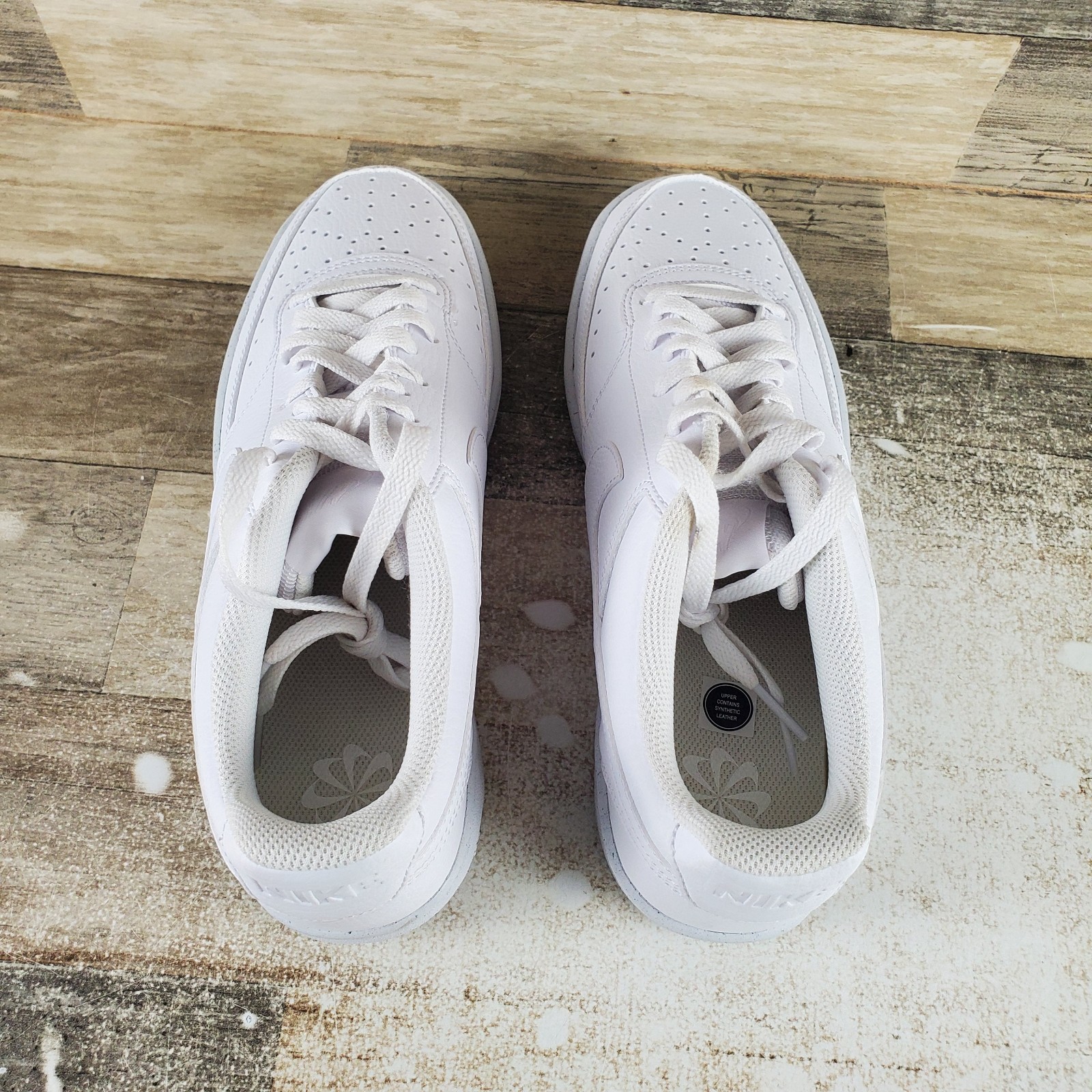 Nike Court Vision Low Next Nature Womens Shoes Sz 11 White Lace Up Sneakers