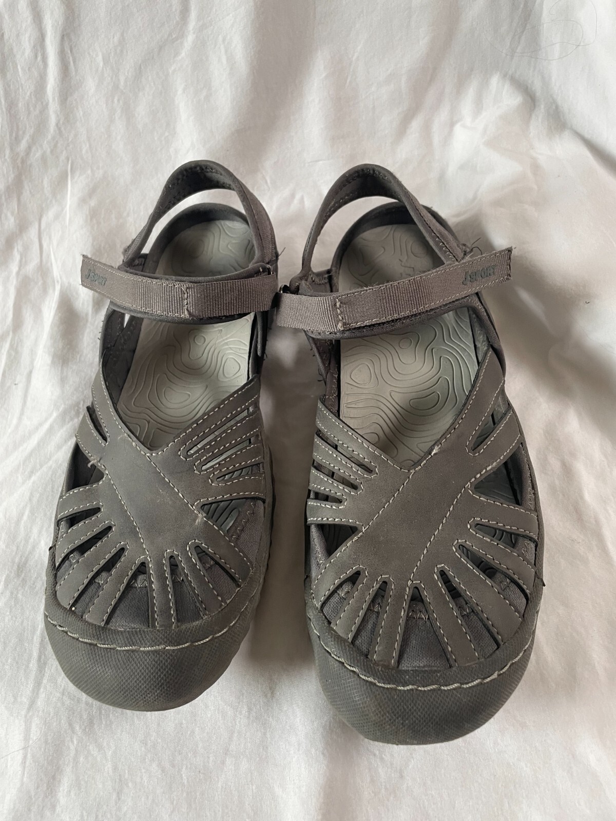JSport by Jambu Poppy Mary Jane Sandals Gray Size 8.5