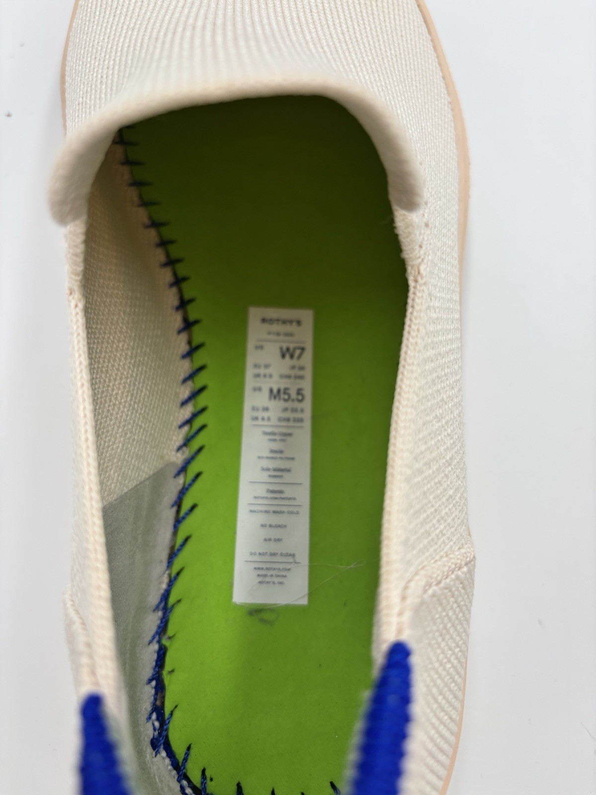 Rothy’s The City Slip On Sneakers Soft Nude Blush Womens Size 7 Casual Shoe