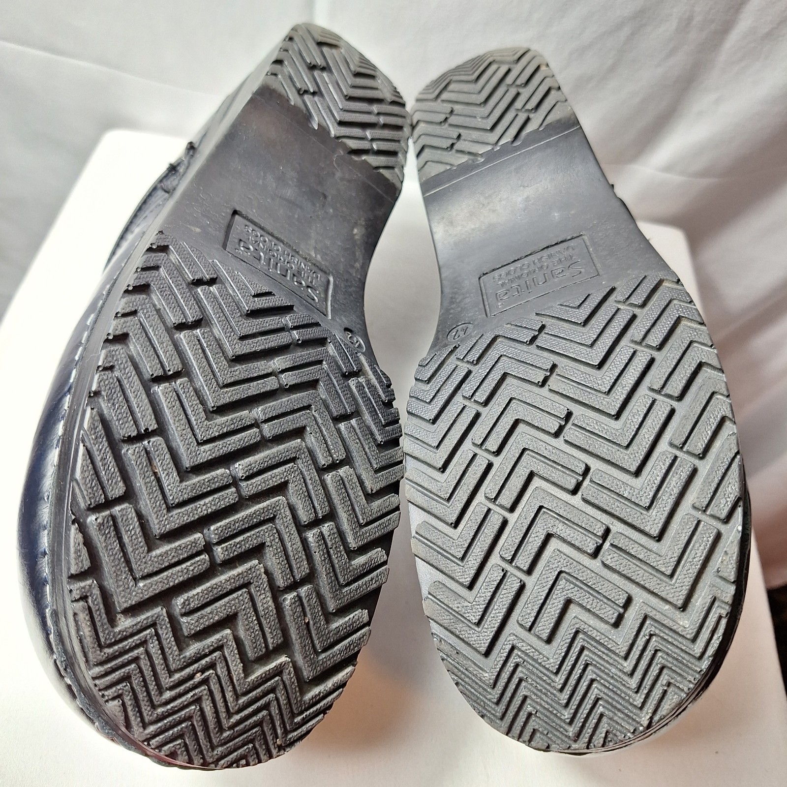 SANITA The Original Danish Clogs Work Sz EU/42 US/11 Navy Blue Leather Slip-On