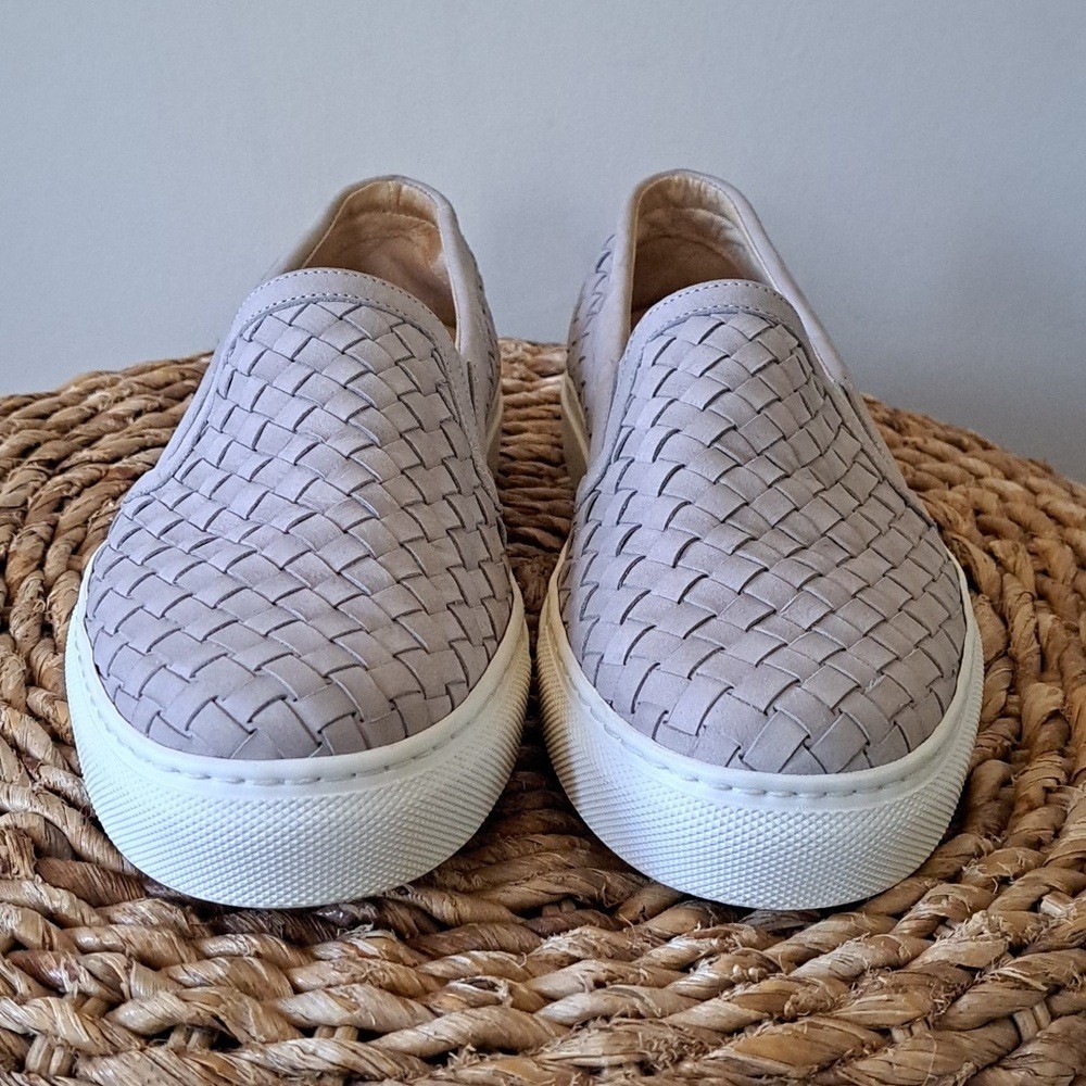 M. Gemi Womens The Cerchio Grey Woven Leather Loafer Sneaker EU39/US8.5