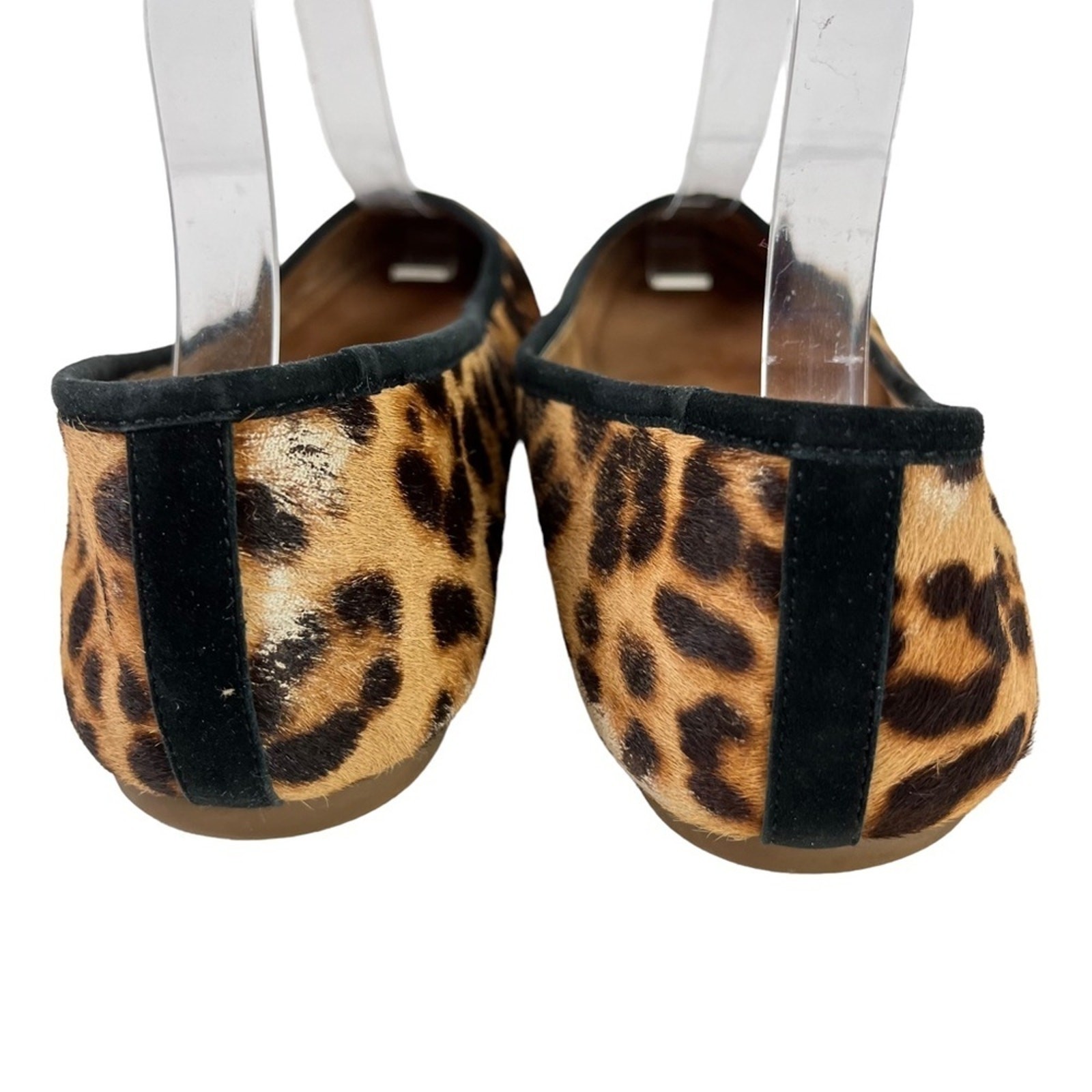 MADEWELL Pony Calf Hair Fur Leopard Print Genuine Leather Flats Shoes Loafer 9.5