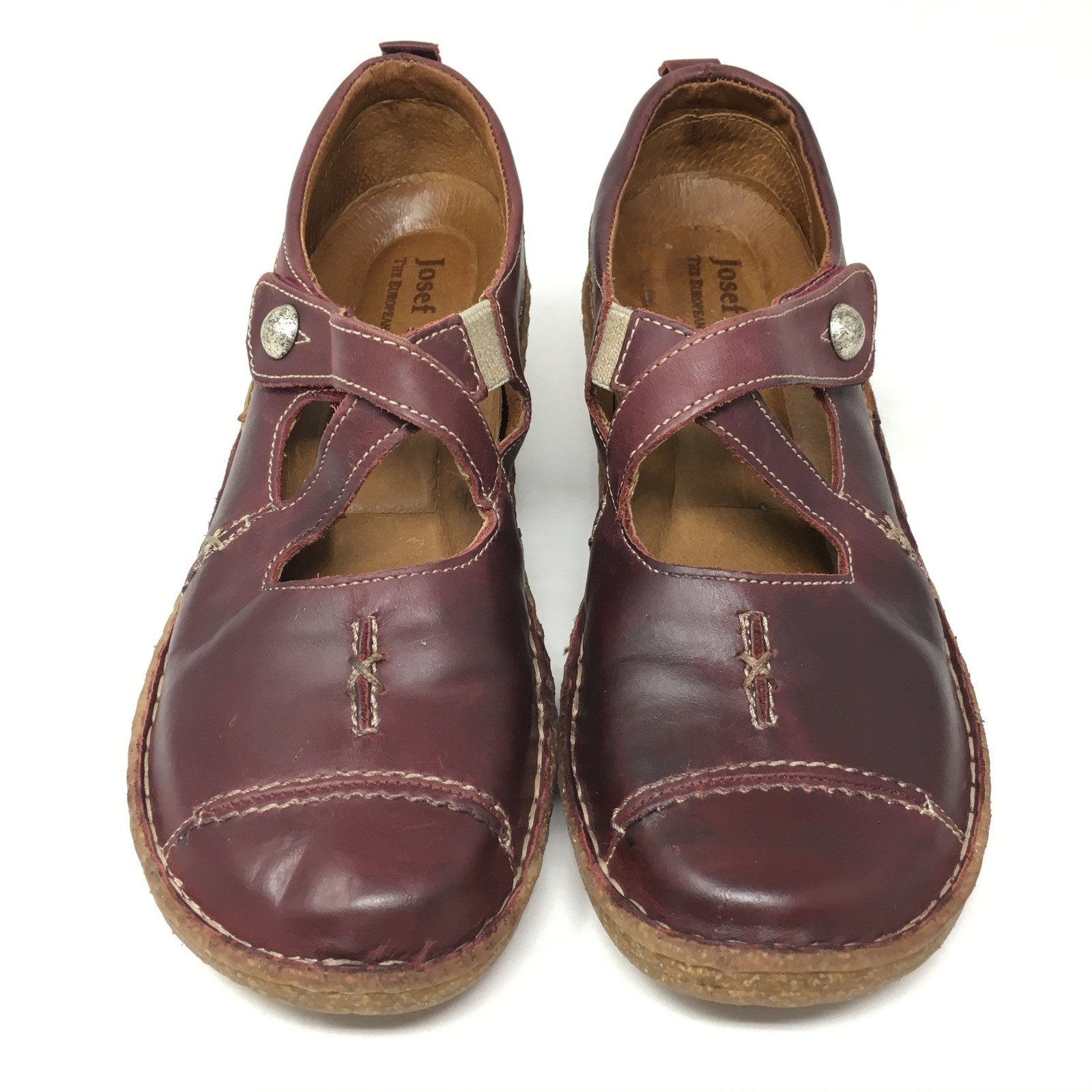 Josef Seibel Rosalie 13 Mary Jane Clogs Shoes Womens Size 9 US 40 EU Burgundy