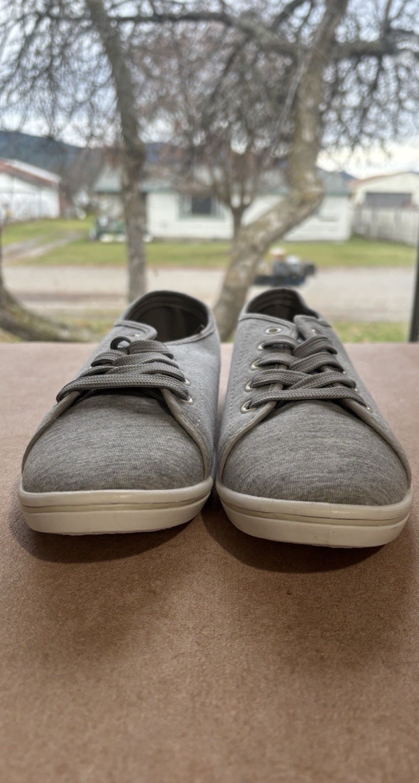 New Canvas Gray Women Shoe Sz 10 Casual Walking Beach Gym Comfy & Cute Fast Ship