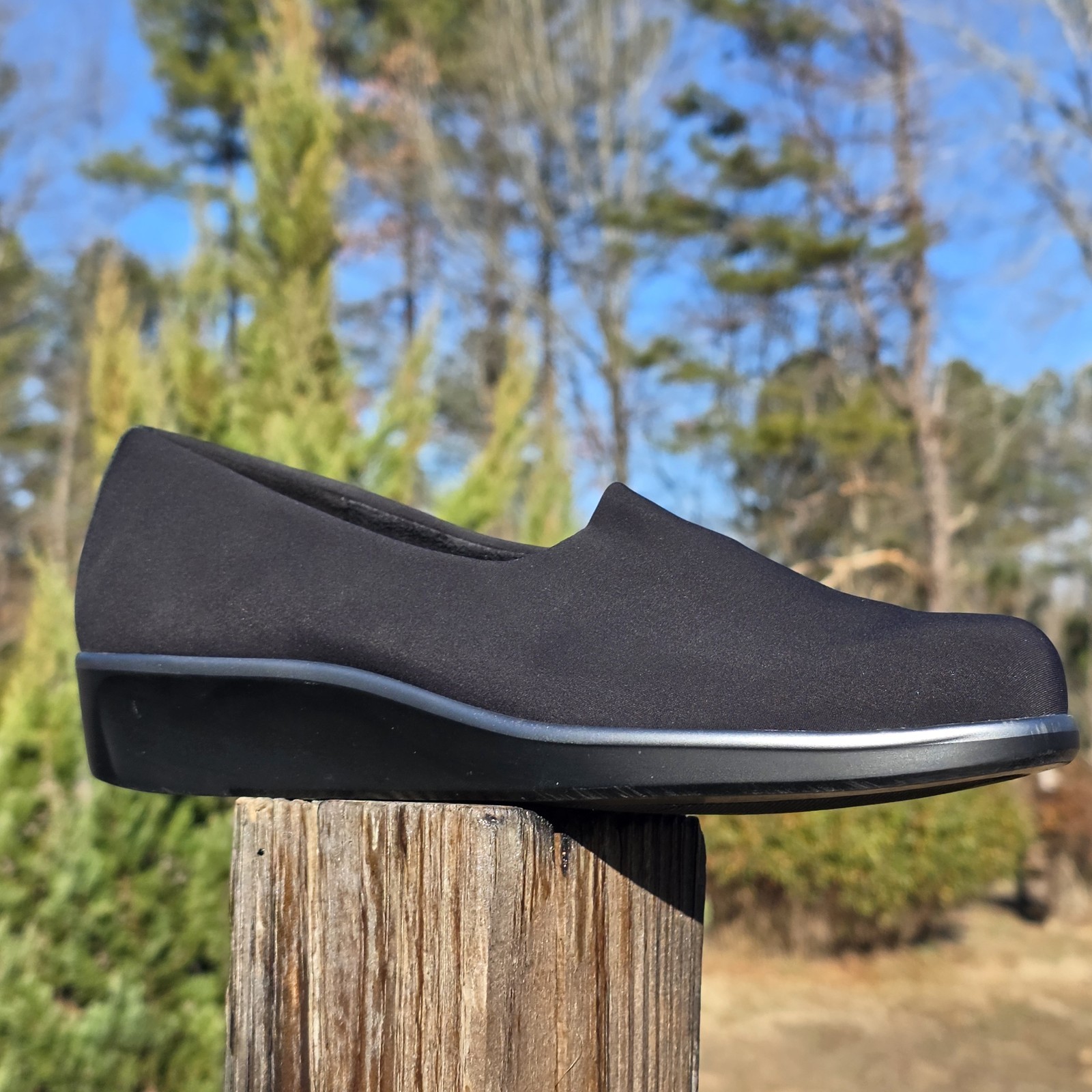 SAS Bliss Slip On Comfort Wedge Women’s Black Size 10 N ( NARROW )