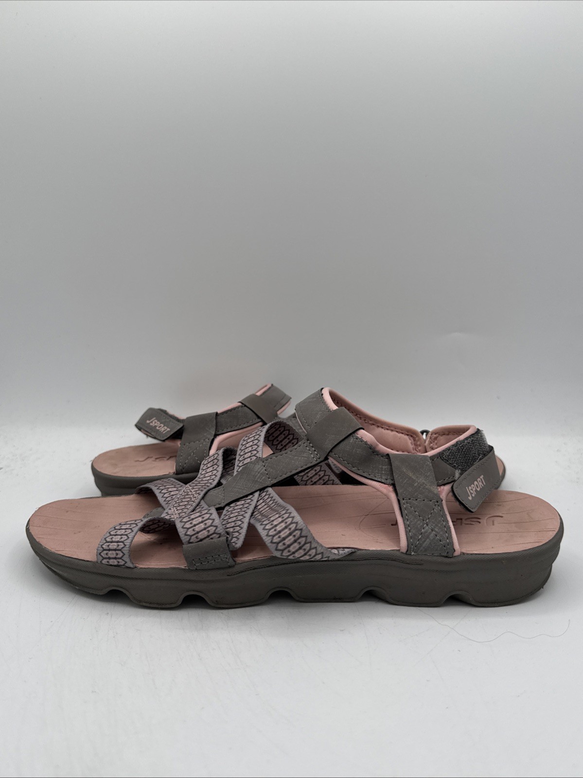 Jsport by Jambu Water Ready Sandal Shoe Womens Size 9M Gray/Pink