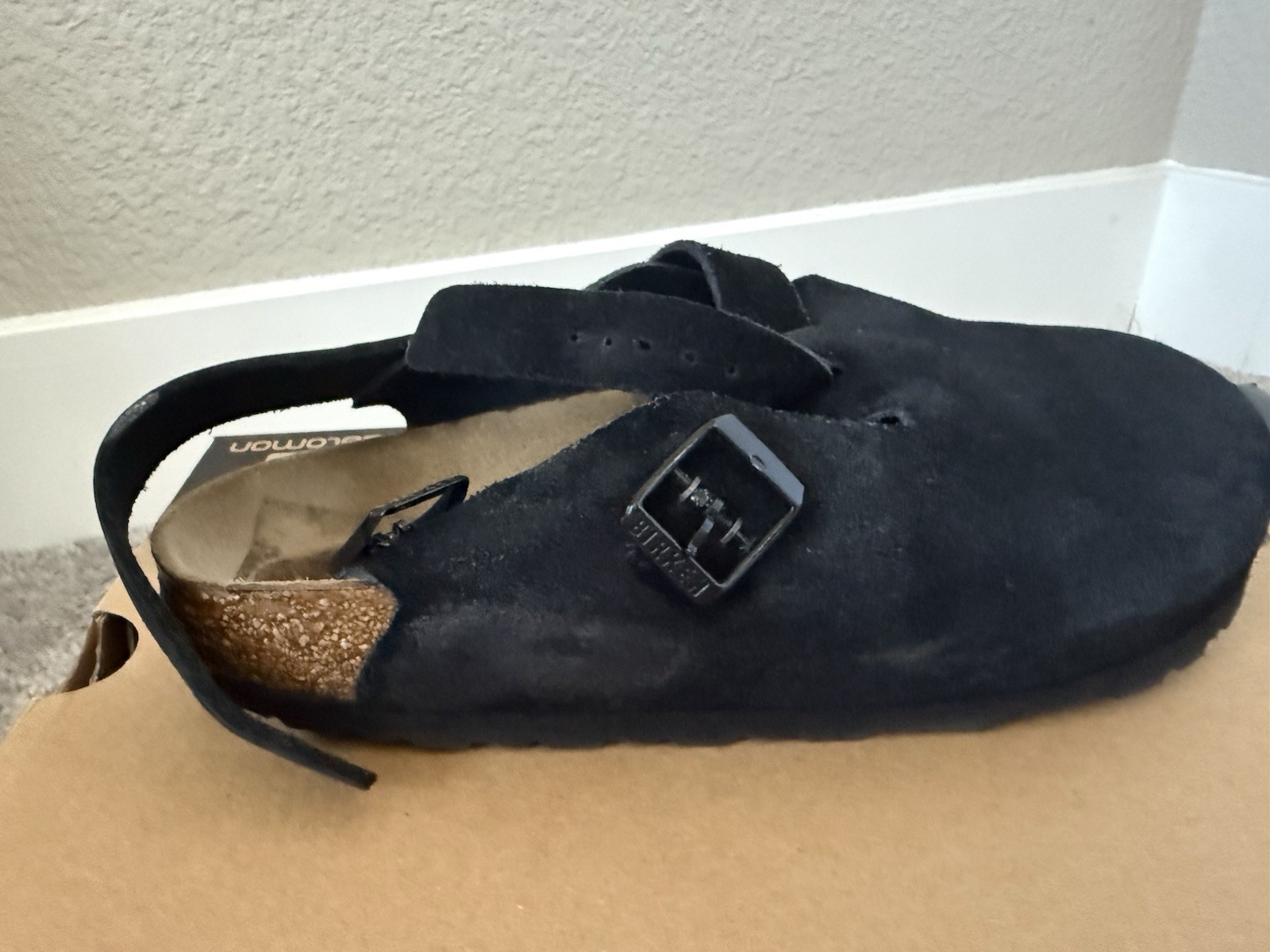 BIRKENSTOCK TOKIO BLACK SUEDE CLOG MULE SIZE EU 38 NARROW US 5 MENS 7 WOMENS