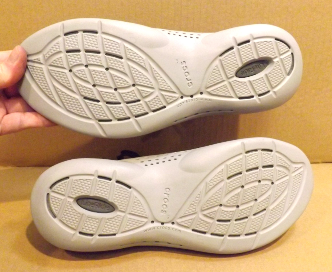 Women’s Crocs Literide 360 Pacer Shoes 206705 Black/Gray Size 10