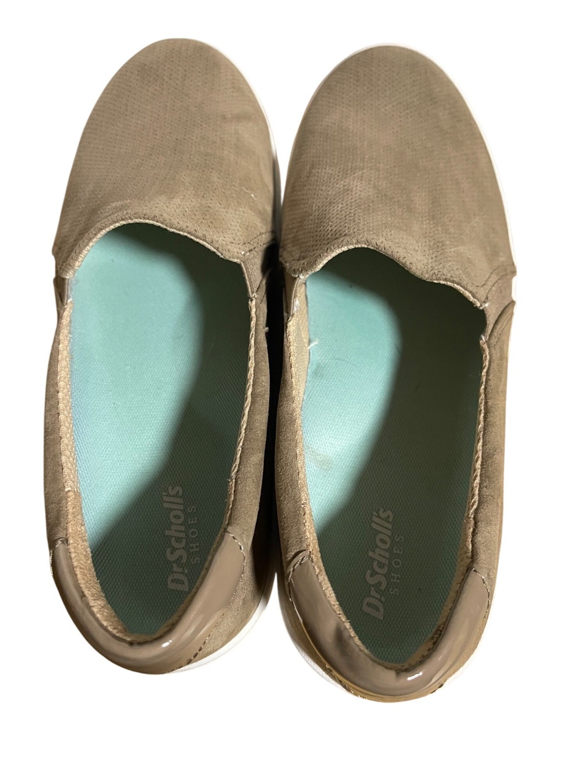 Dr. Scholls Womens Nova Slip-On Shoes Size 10W Taupe Fabric Upper Comfort Casual