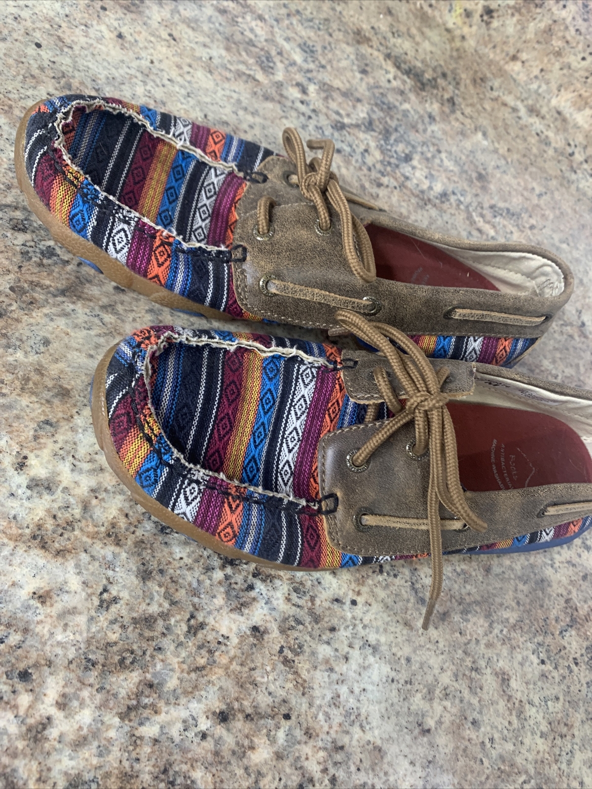 Twisted X Casual Shoes Womens Serape M Toe Size 7 Multi-Color WDM0076 Moccasins