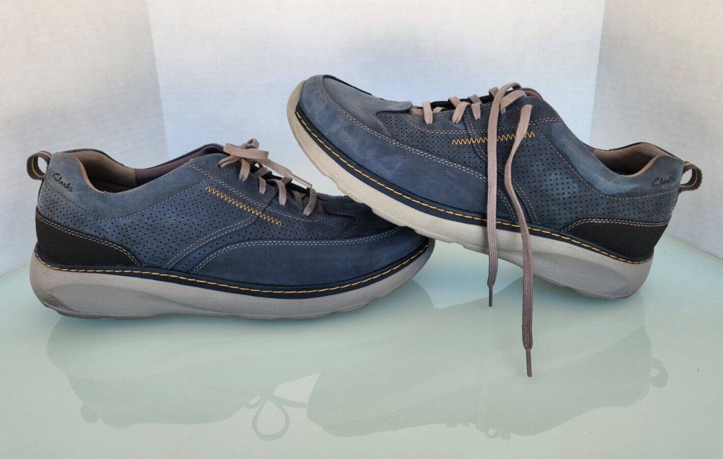 Clarks Charton Mix Navy Men’s Sneakers Shoes New Sz 15 M