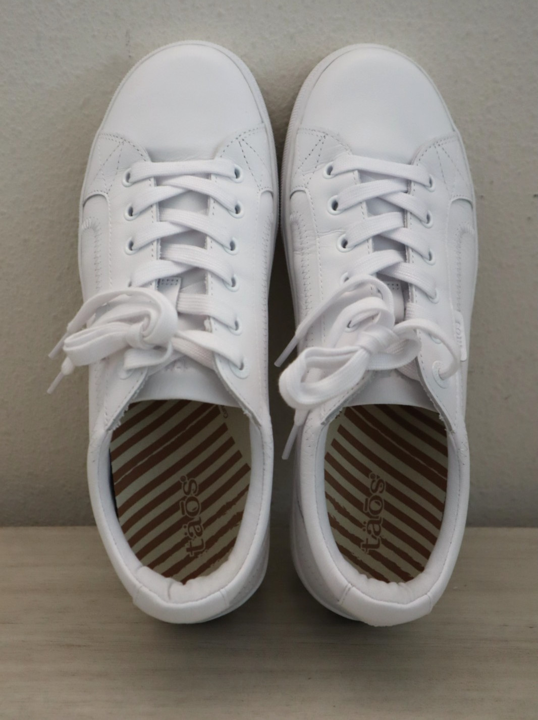Taos PLX-13994A Women’s Sz 10.5M White Leather Plim Soul Lux Sneakers Shoes $170