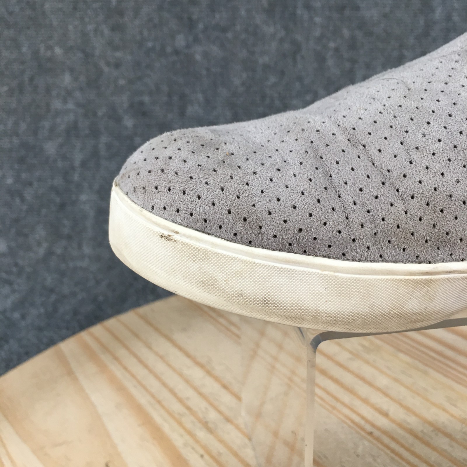 Dr Scholls Shoes Womens 8.5M Madison Casual Low Top Slip On Sneakers Gray Fabric