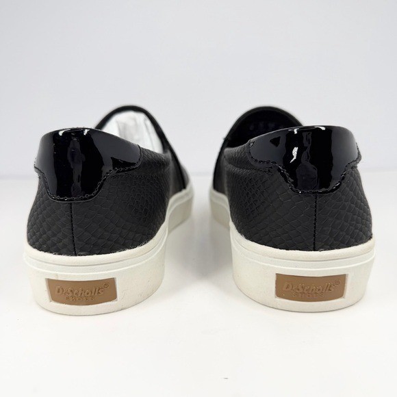 Dr. Scholls Nova Slip On Sneakers Black Snake Print Faux Leather Size 7M
