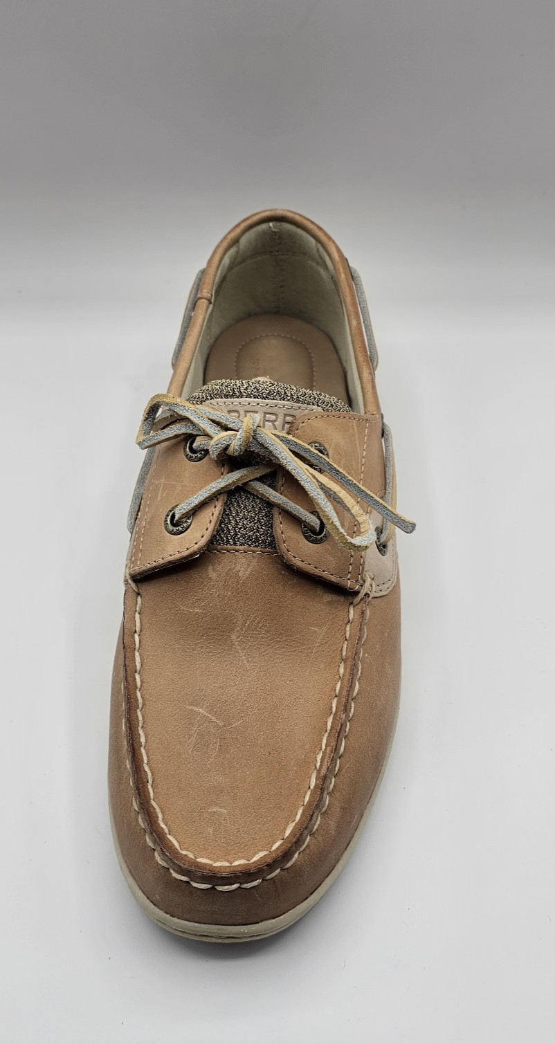 Sperry Top-Sider Women’s Koifish Boat Shoe Leather Oat Size 10 Wide New w/box