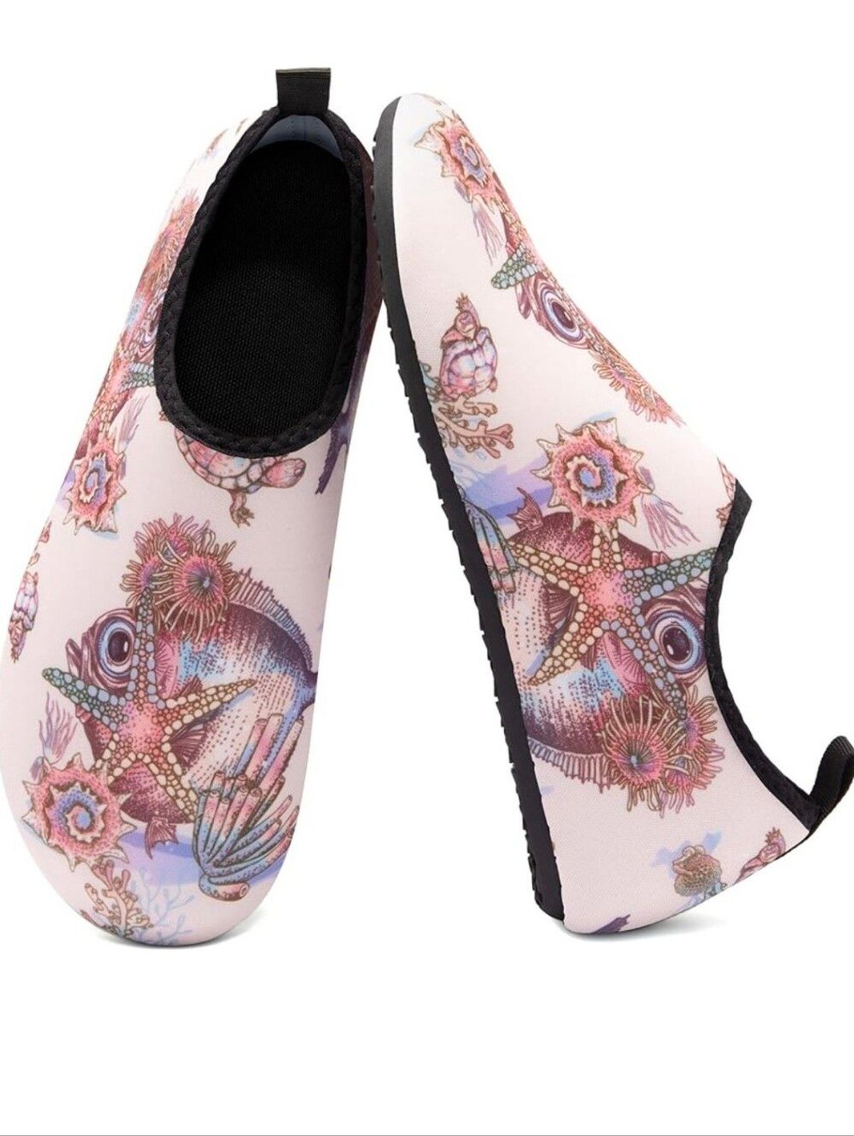 Women’s Pink Sea Life Water Shoes XL