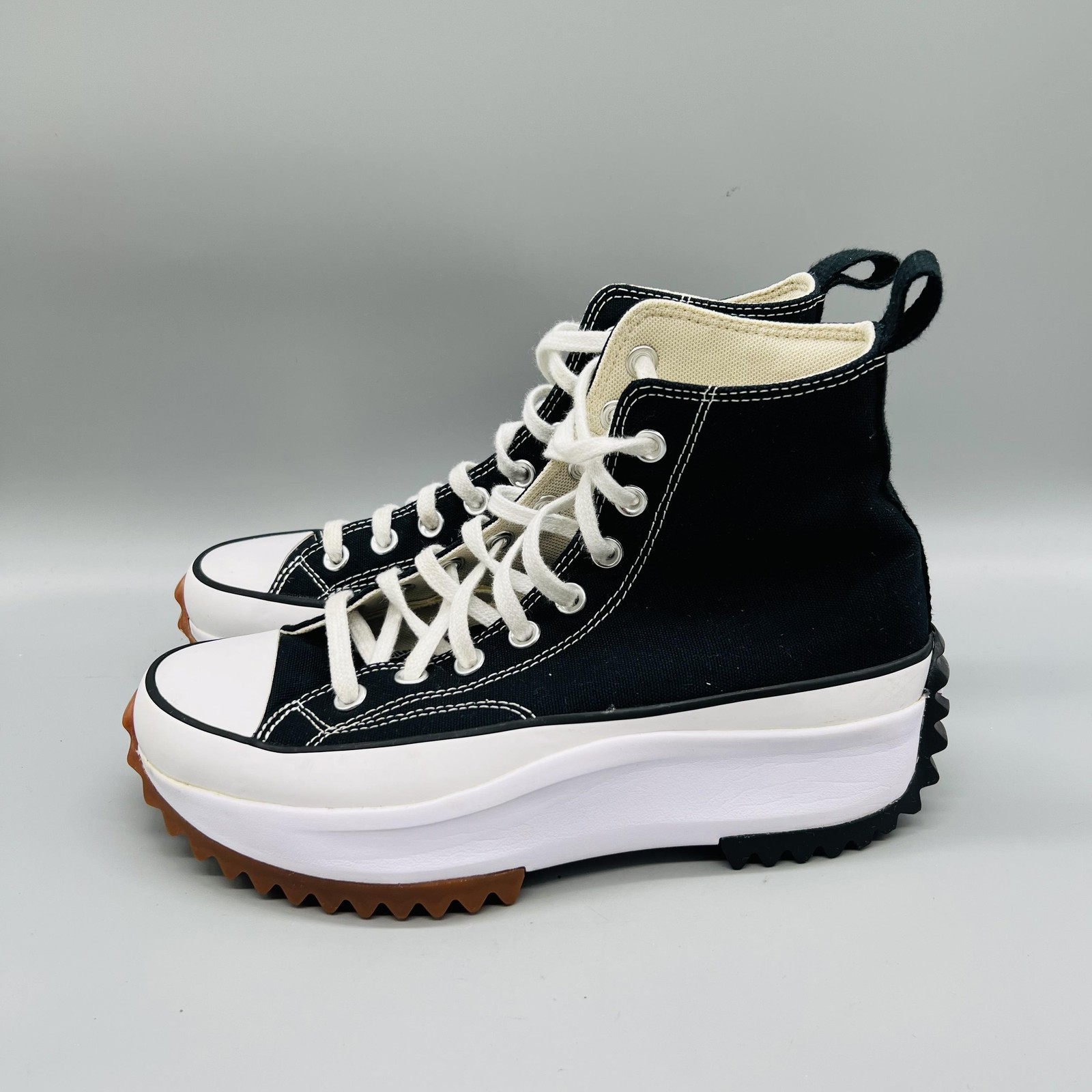 Converse Shoes Womens 8.5 Black Canvas Run Star Hike High Top Platform Sneakers