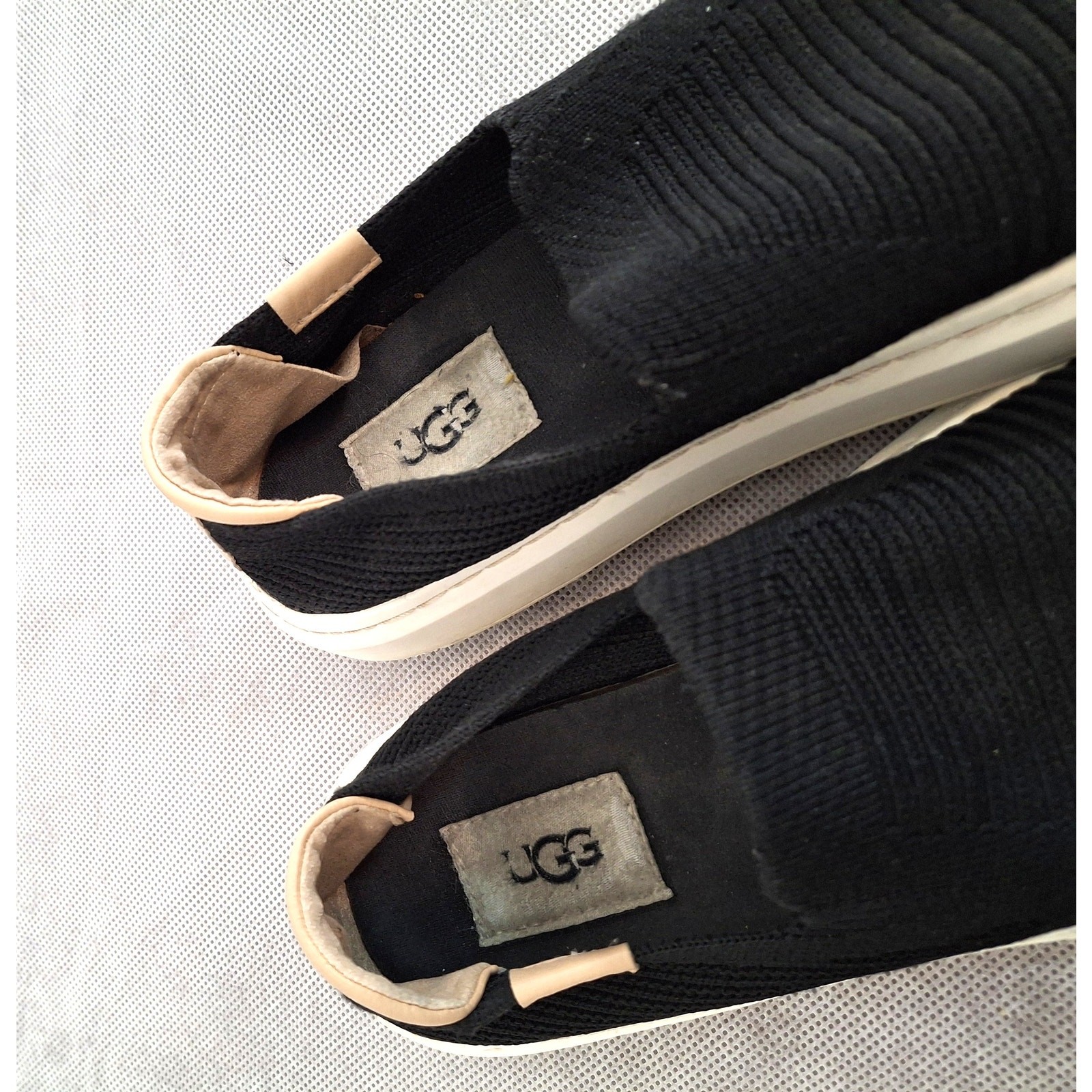 UGG Slip on Black Tennis Boat Shoes Size 6.5 Comfort Shoes