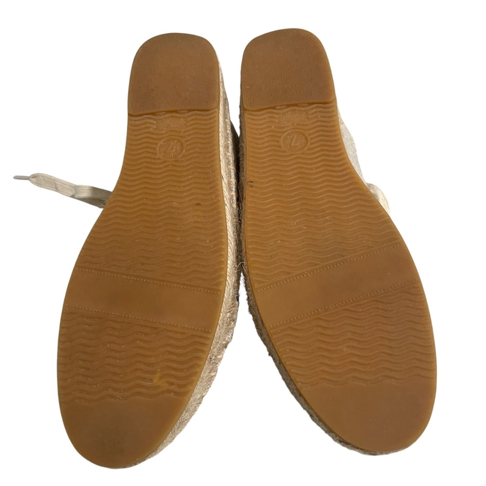 Tonivis Canvas Espadrille Sneakers Size 7 Natural Boho Coastal Summer Shoes