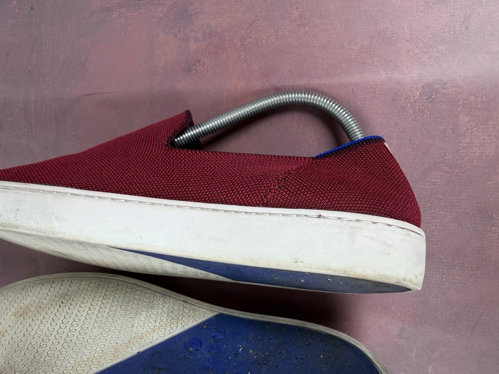 Rothy’s The Original Slip-On Round Toe Garnet/Red Women’s Shoe Sz 9.5 US Retired