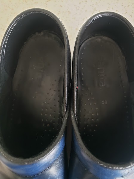 Sanita The Original Danish Womens Clog Slip-on Shoes Navy Black Size 38 US-7.5