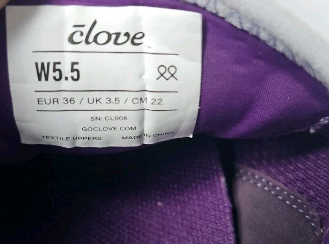 Clove Womens Nursing Shoes Lavender W5.5 EU36 Healthcare Slip Resistant