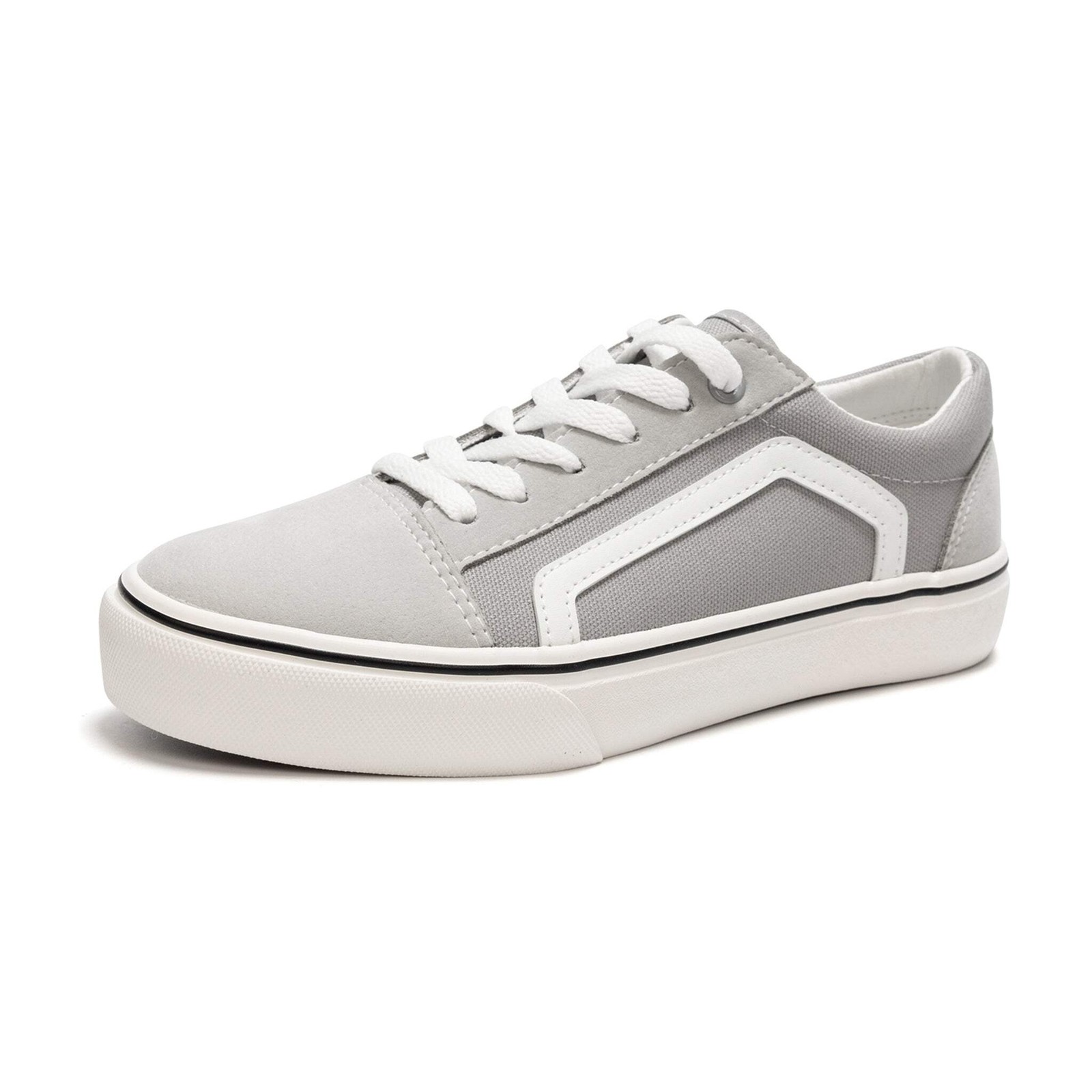 Women’s Classic Retro Canvas Faux Leather Sneakers Low Top Casual Walking Shoes