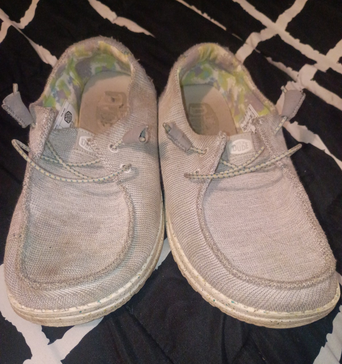 Hey Dude Wendy Stretch Women’s Slip-On Shoes Lightweight Comfort Gray US 8
