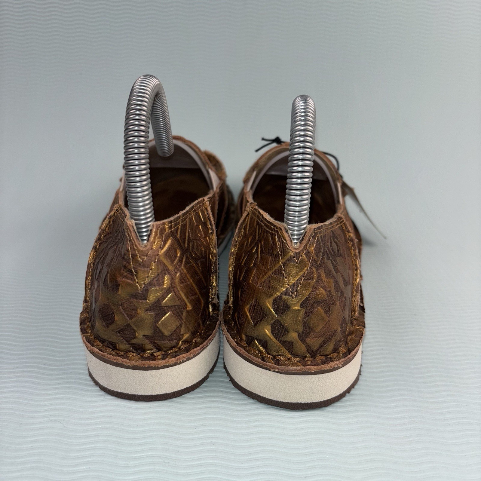 Ariat Women’s Tooled Leather Slip-On Shoes Size 6.5B Brown Western Loafers NWT