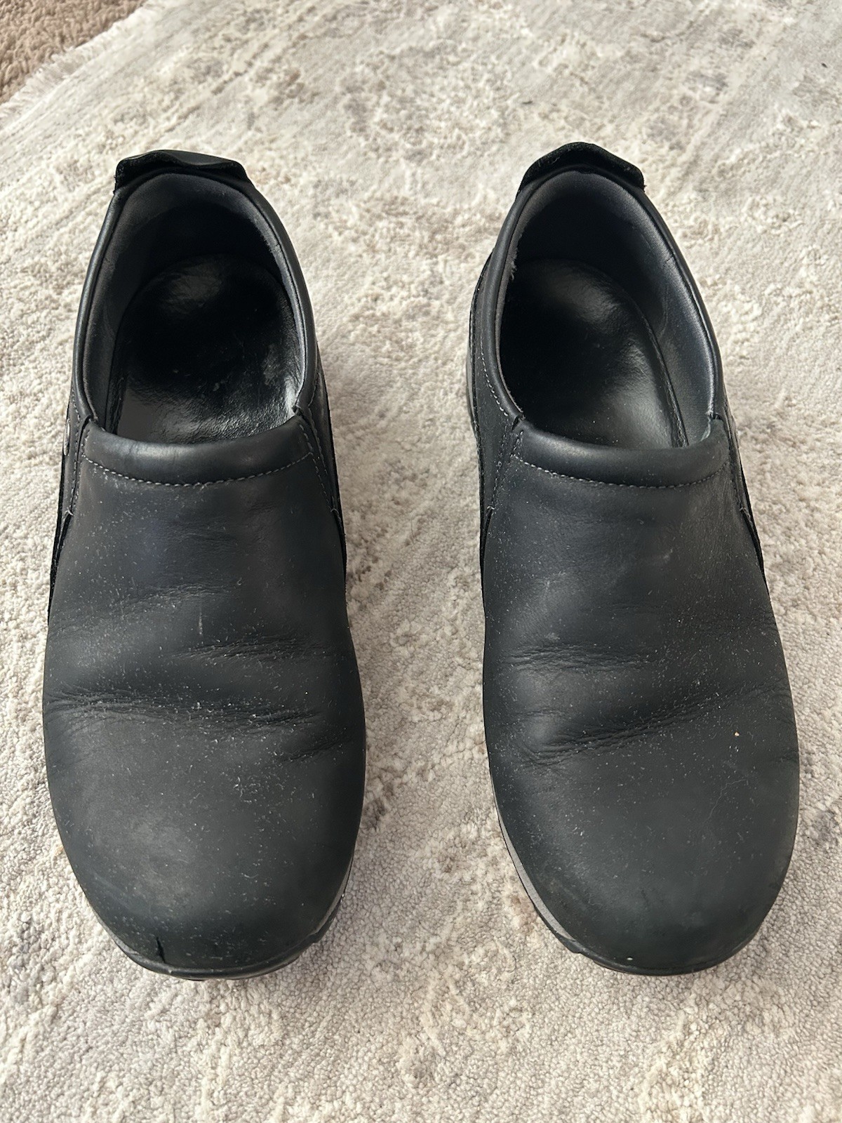 Dansko Patti Womens 9.5-10 Sneakers Black Leather Comfort Casual Shoe Slip-On
