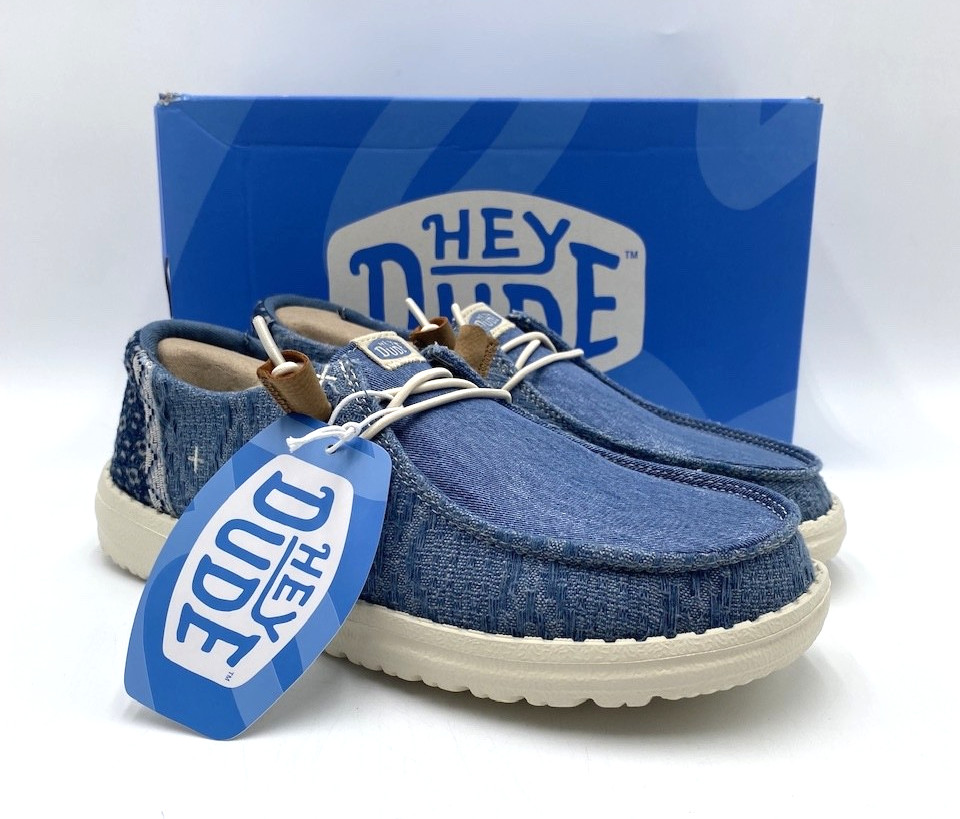 Hey Dude WENDY CRAFTED BOHO Women’s NEW Casual Loafer Blue Multiple Sizes