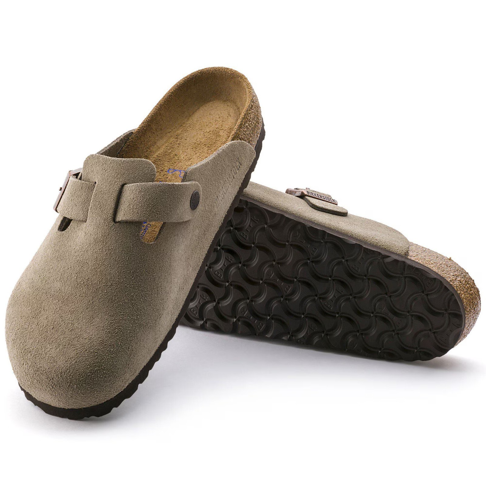 Birkenstock Boston Soft Footbed Suede Leather Taupe – NEW