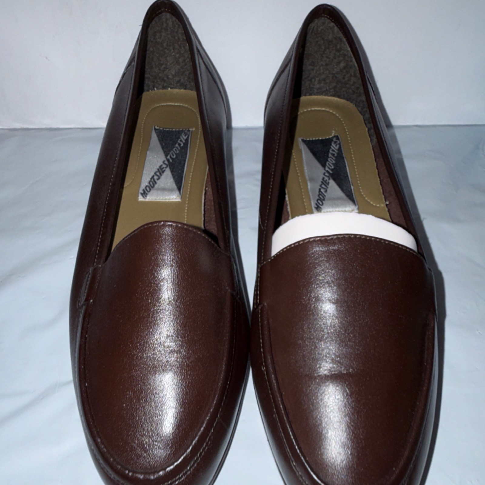 Mootsies Tootsies Peacock Brown Leather Comfort Loafer Women’s Shoes Size 9N