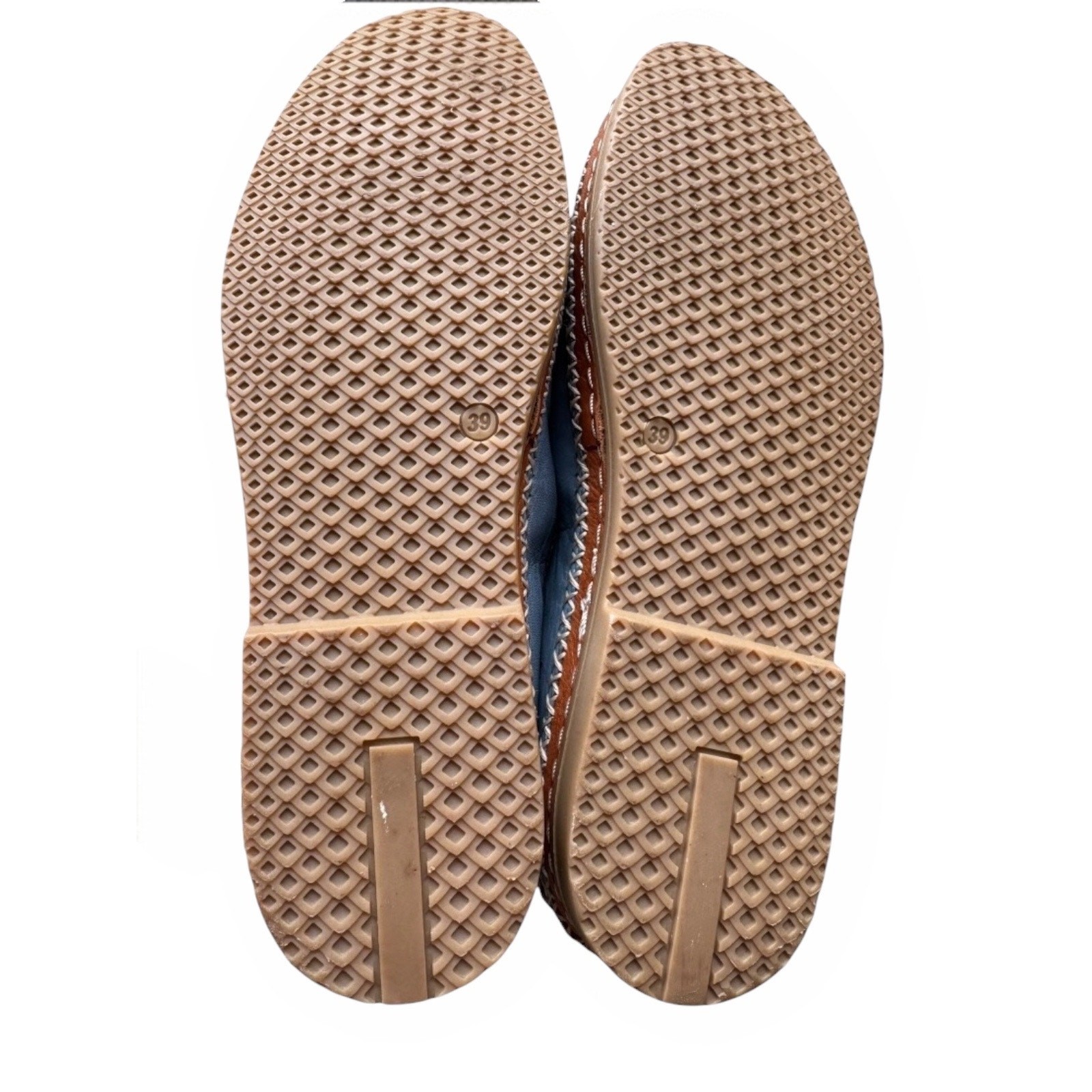 Spring Step Sideways Blue Leather Laser Cut Loafers Flats Women’s Size 8