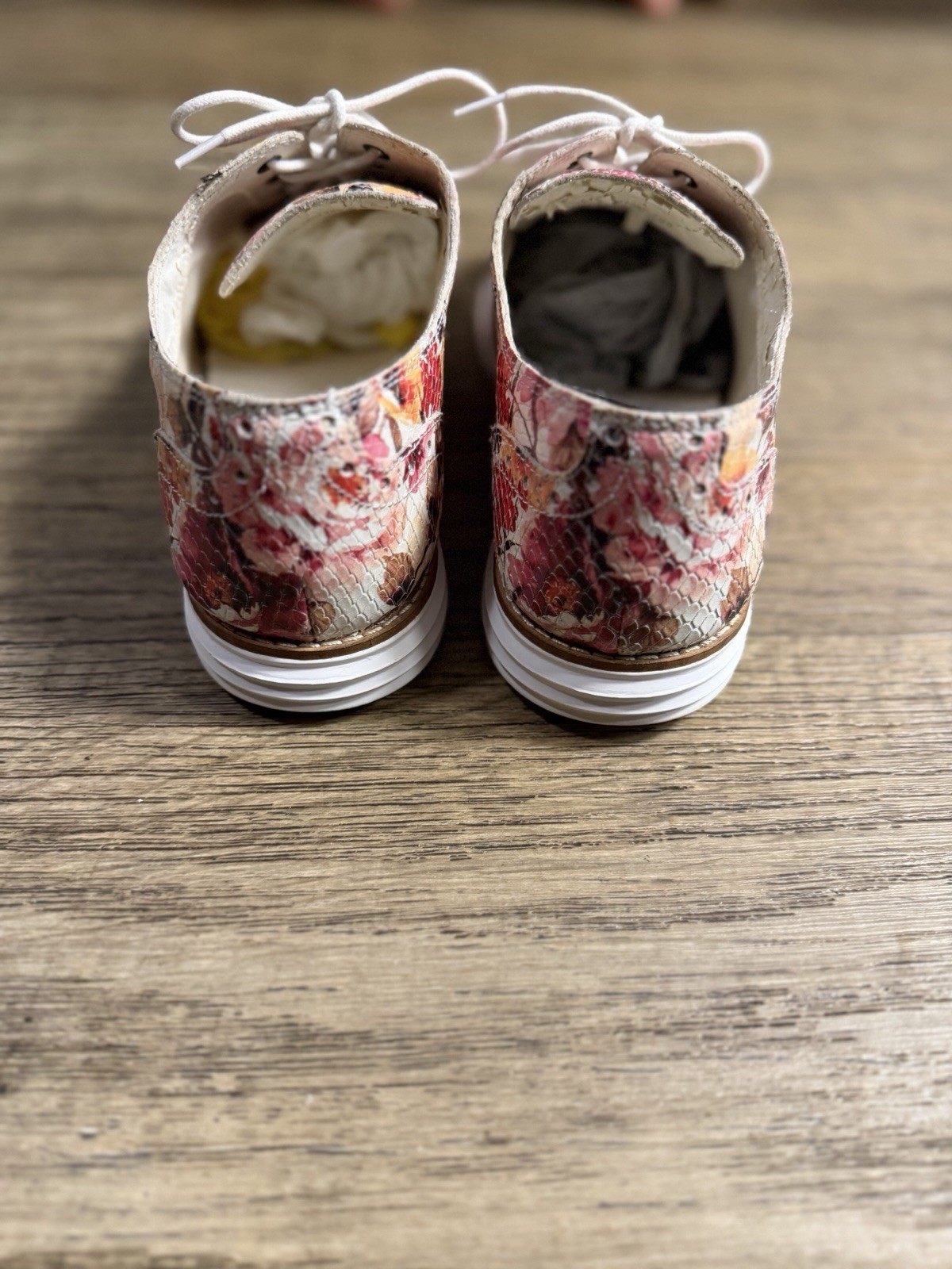 Cole Haan LunarGrand Floral Wingtip Oxford Women’s Size 7.5B Leather Shoes