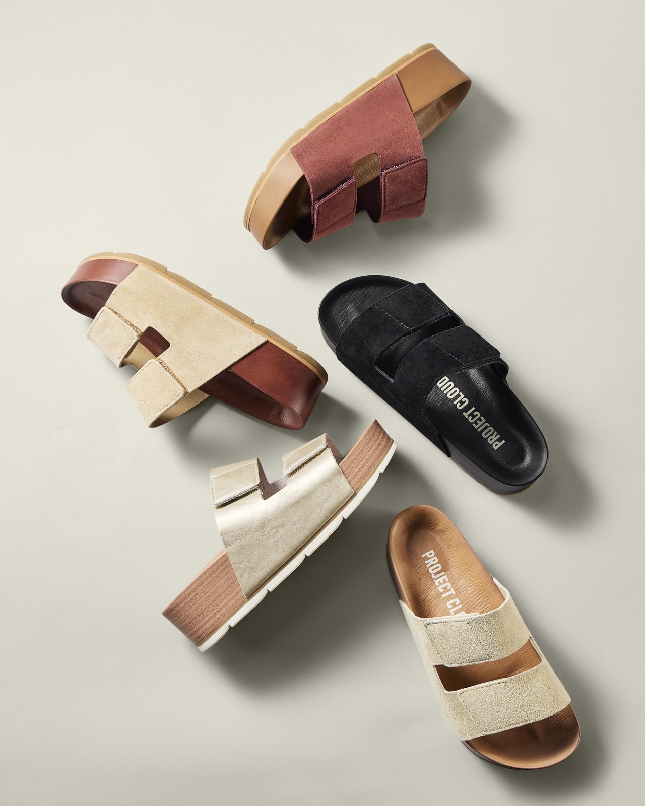 Project Cloud 100% Genuine Leather Platform Sandals Women Footwear-Beach…