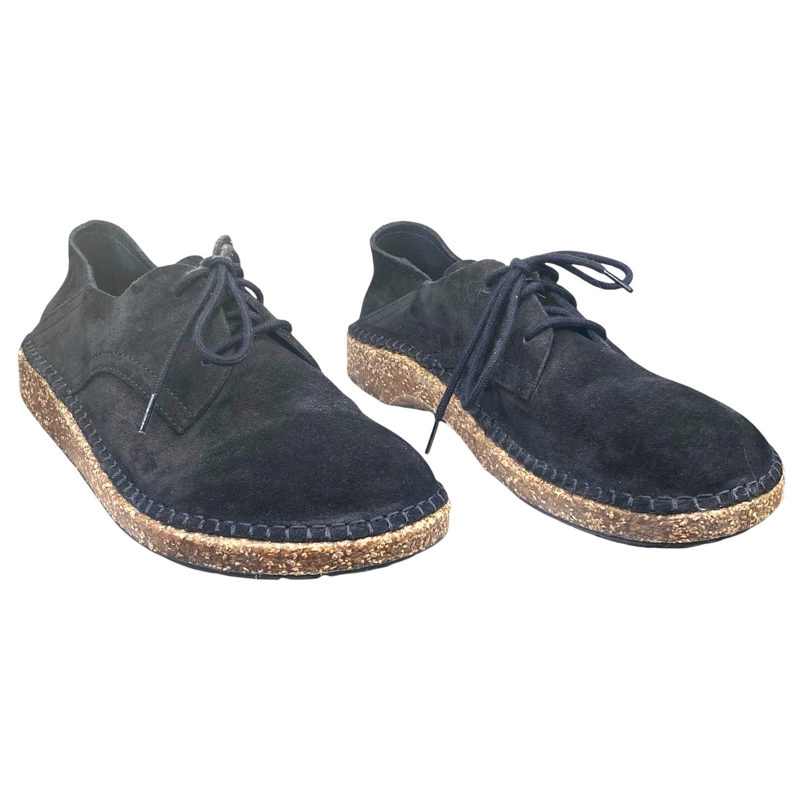 Birkenstock Unisex Gary Black Suede Lace Up Convertible Mule Size 38 M 5 W 7