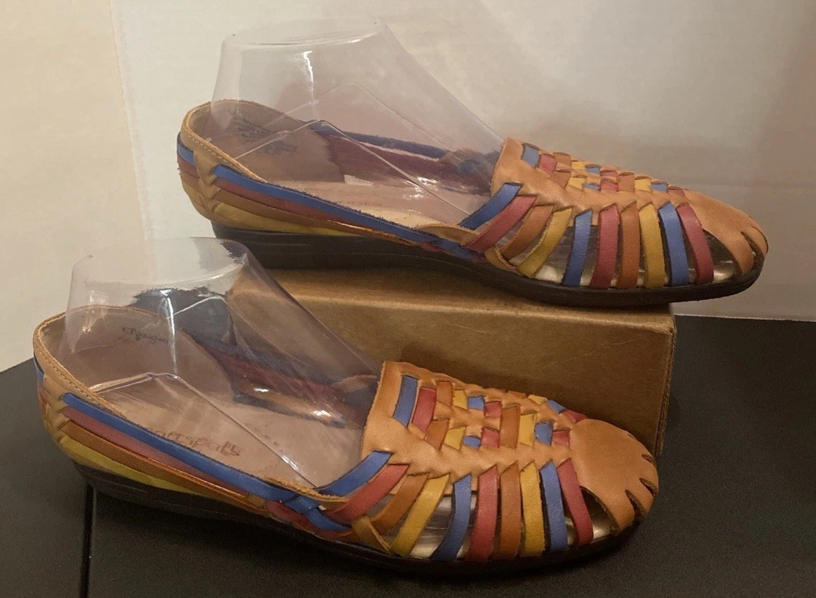 SOFT-SPOTS Women’s Trinidad – Multicolor Leather Man Made in Mexico Sz 9B