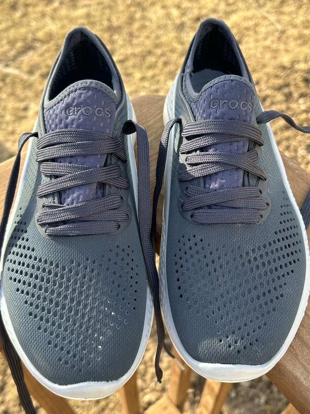 Crocs Literide 360 Pacer Sneakers Blue Lace Up Comfort Water Shoes Women’s 8