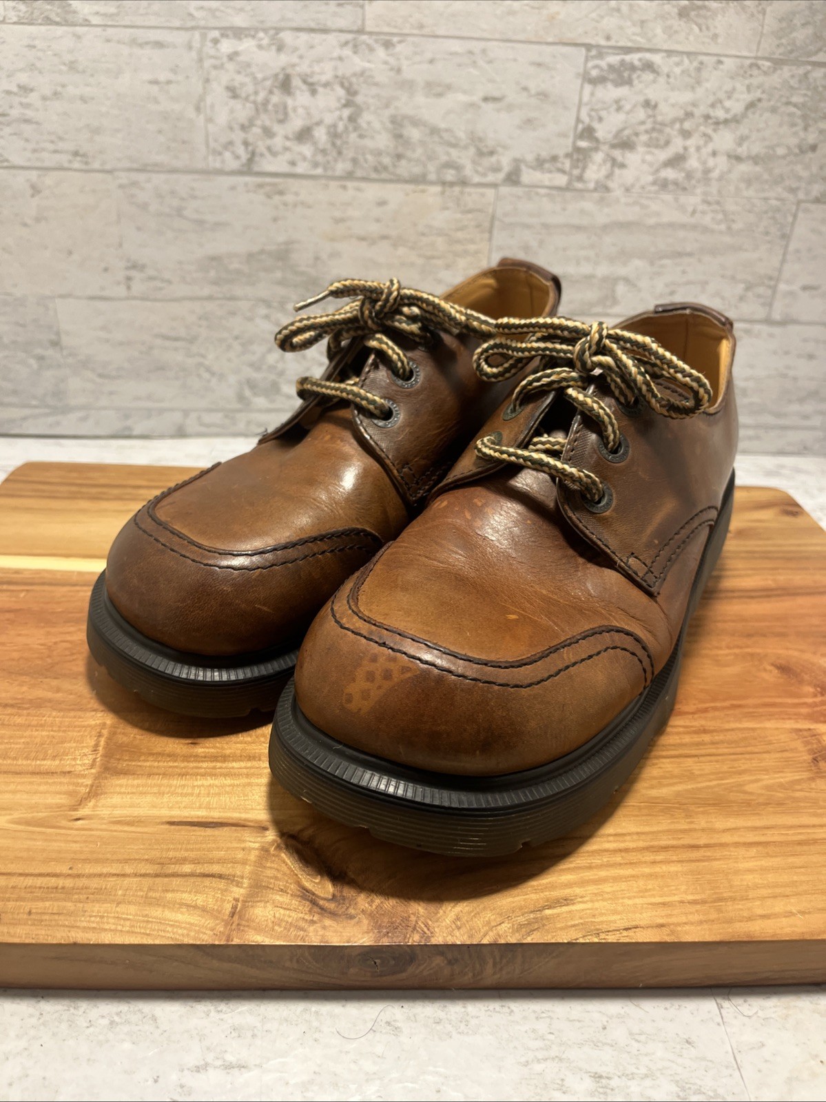 Vtg Doc Martens Shoes UK 6 US 8 Women Leather Y2K England Chunky Platform 8426