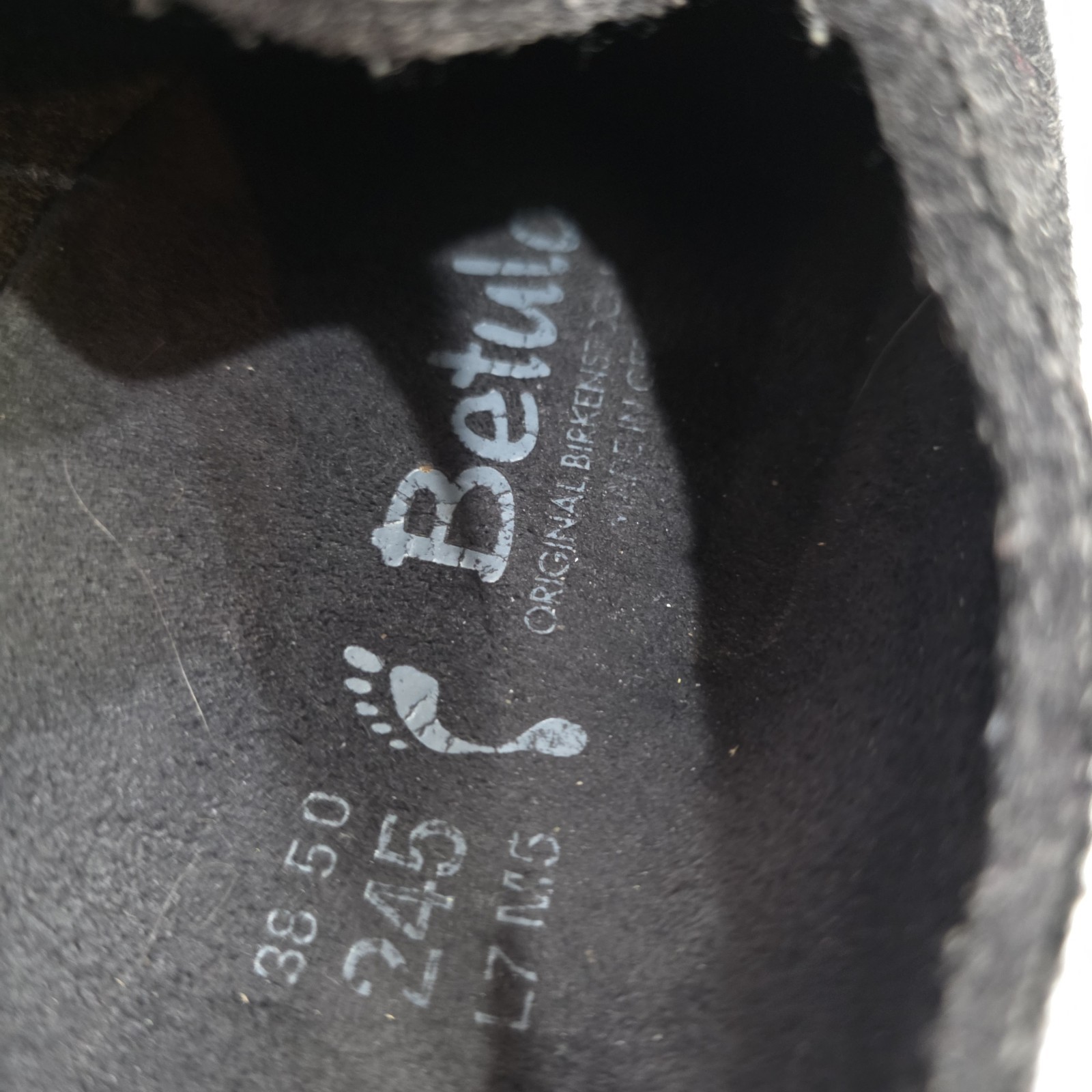 Birkenstocks Betula 38 Gray Charcoal Felt Clogs