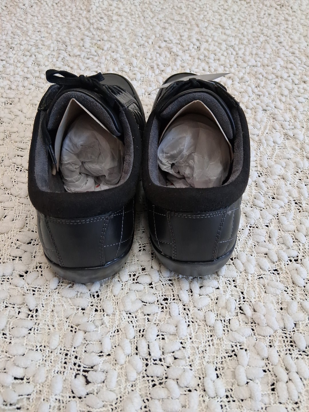 Anodyne No.75 Women’s Diabetic Orthopedic Shoes Black Leather, Size 9W