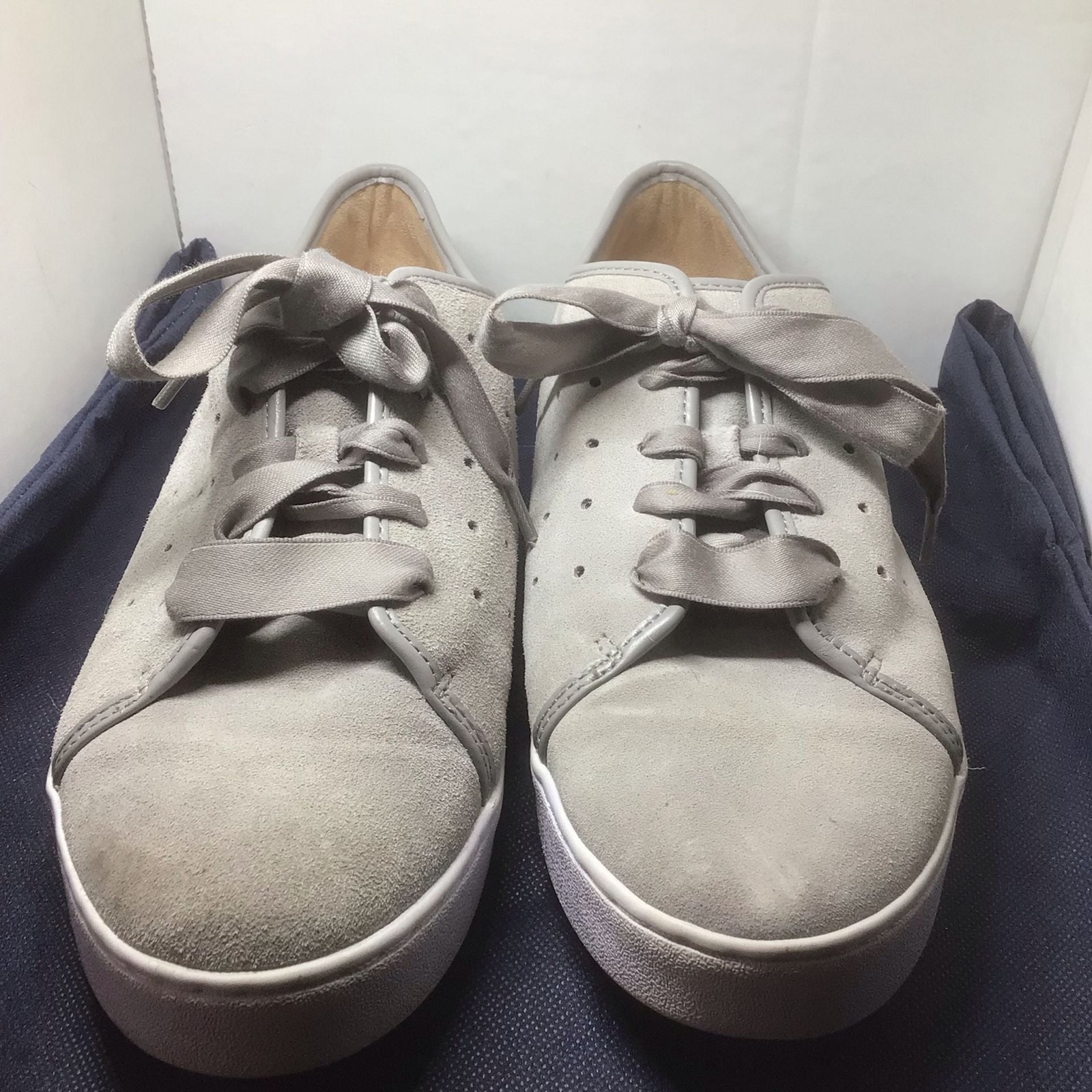Vionic Keke Suede Lace-Up Sneakers with Ribbon Laces