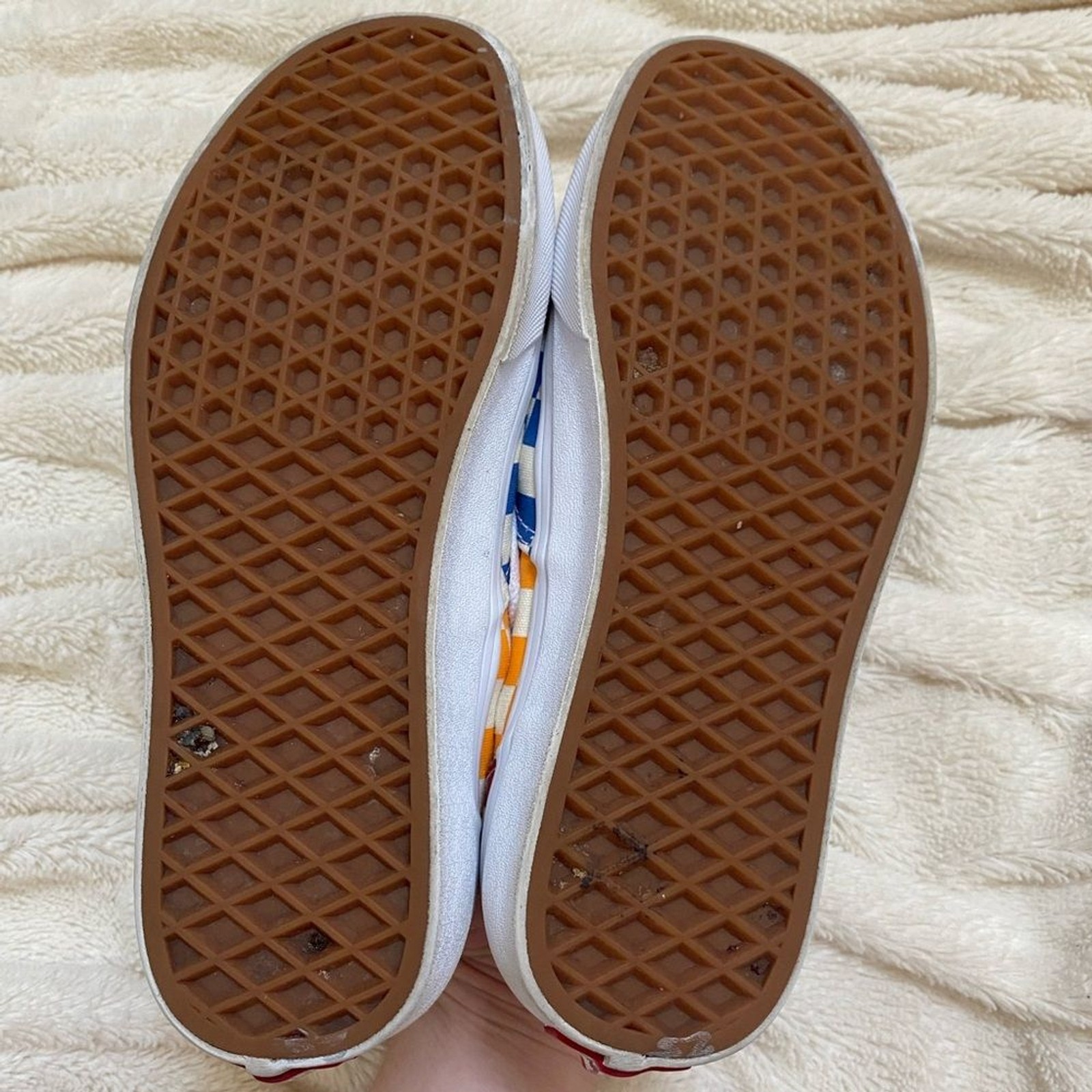 Vans checkerboard multi colored lace-up low-top sneakers Sz W6.5/ M5