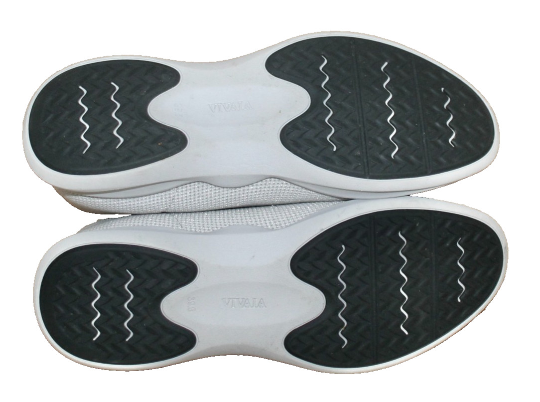VIVAIA Izabel Walker Pro Hybrid Ballet Flats Women Size 8.5 Metallic Diamond