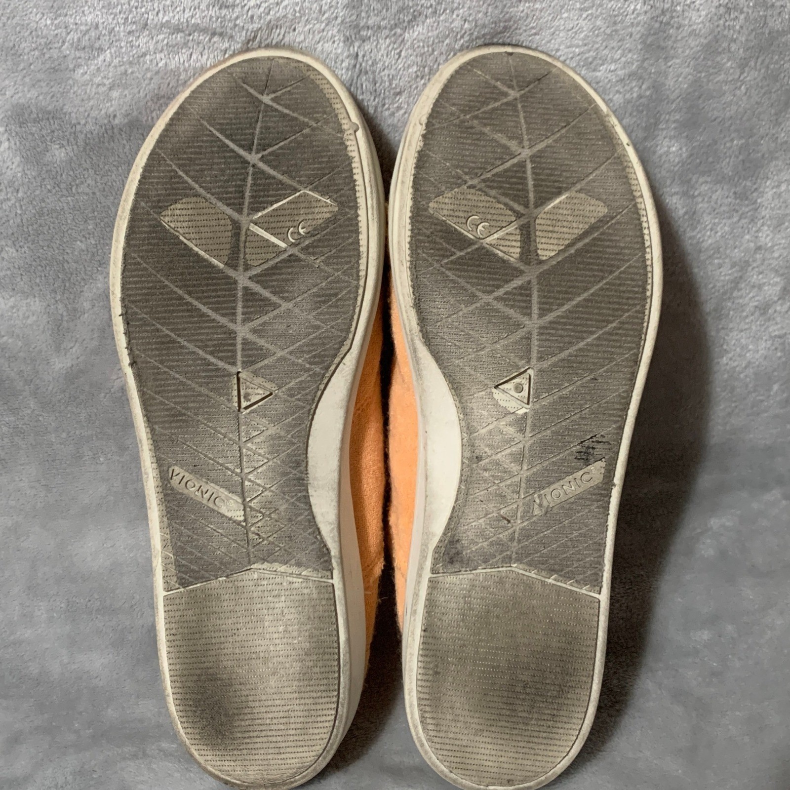 Vionic Beach Pismo Apricot Orange Terry Cloth Casual Sneakers Womens 11