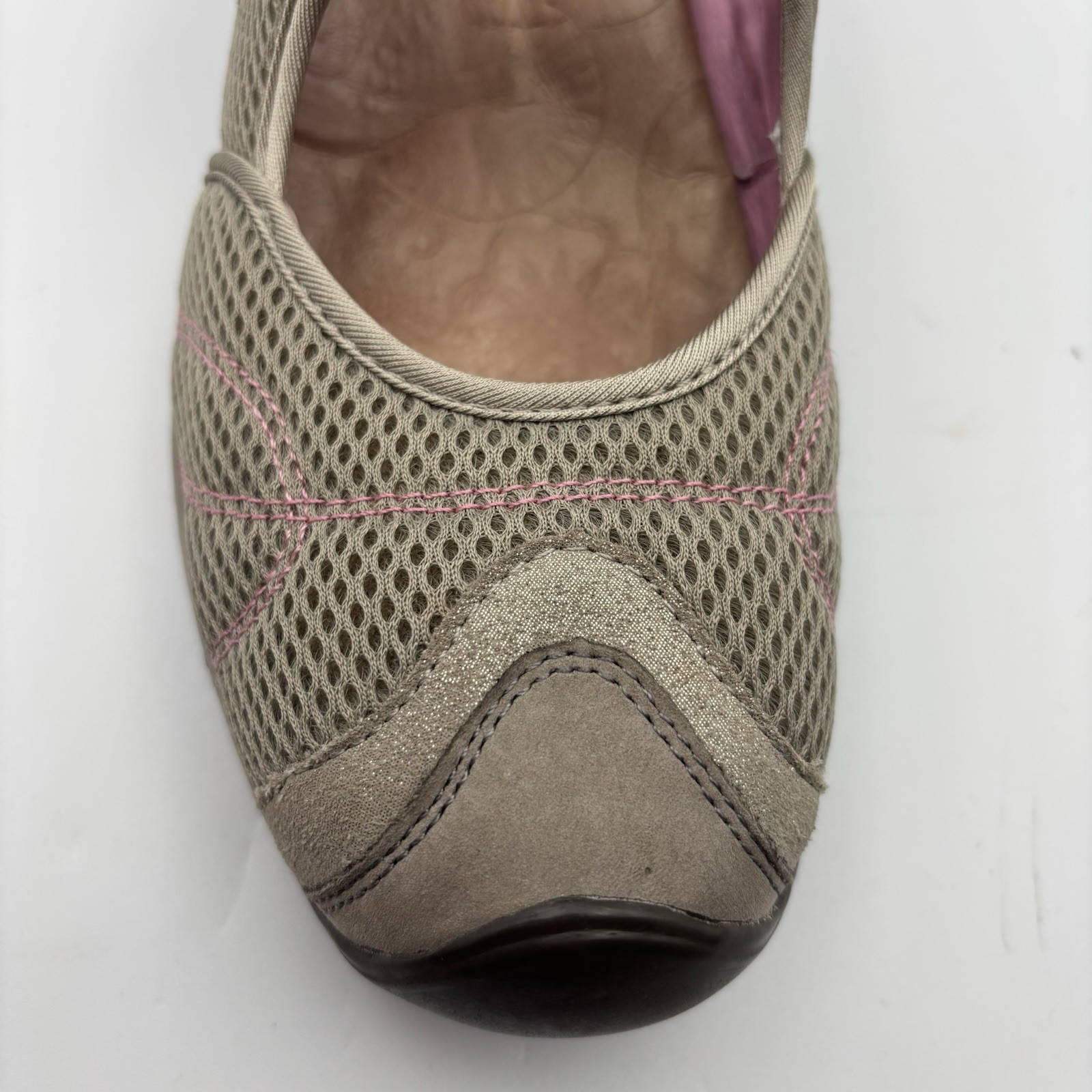 JAMBU Cascade Taupe Leather Mesh Shoes Mary Jane Terra Design Walk Womens Sz 8.5