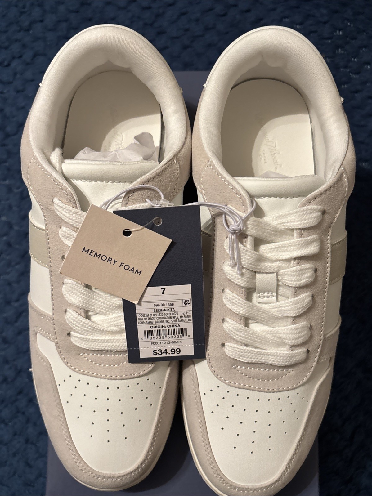 Universal Thread Women’s Nikita Beige/White Fashion Sneakers Size 7